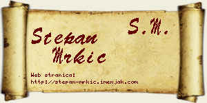 Stepan Mrkić vizit kartica